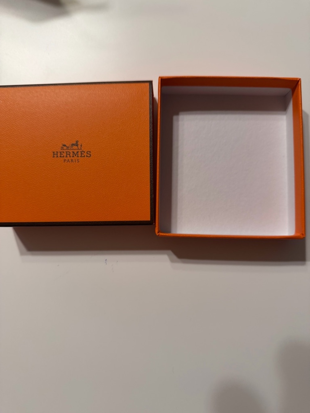 Hermes Orange Box with White Interior